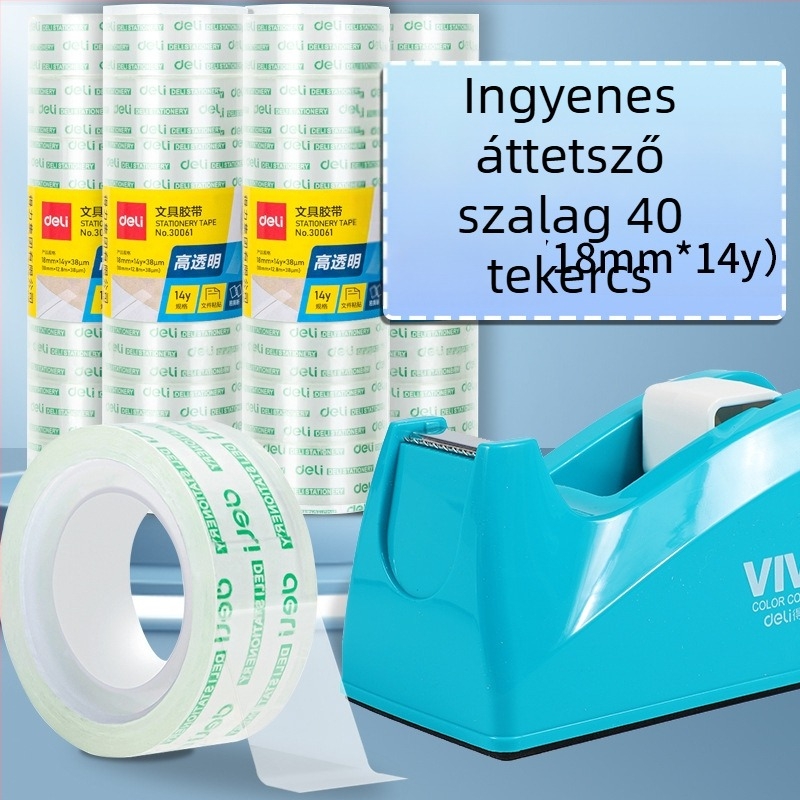 Átlátszó szalagvágó állvánnyal, műanyag test