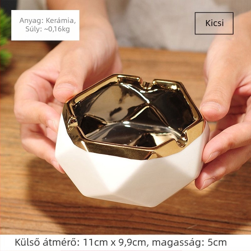 Kerámiából készült hamutál, Új kínai stílusú otthoni dekoráció, kávézóasztal és irodai díszítő elem, testreszabás elérhető — Pottery Exhibition (Home Accessories)