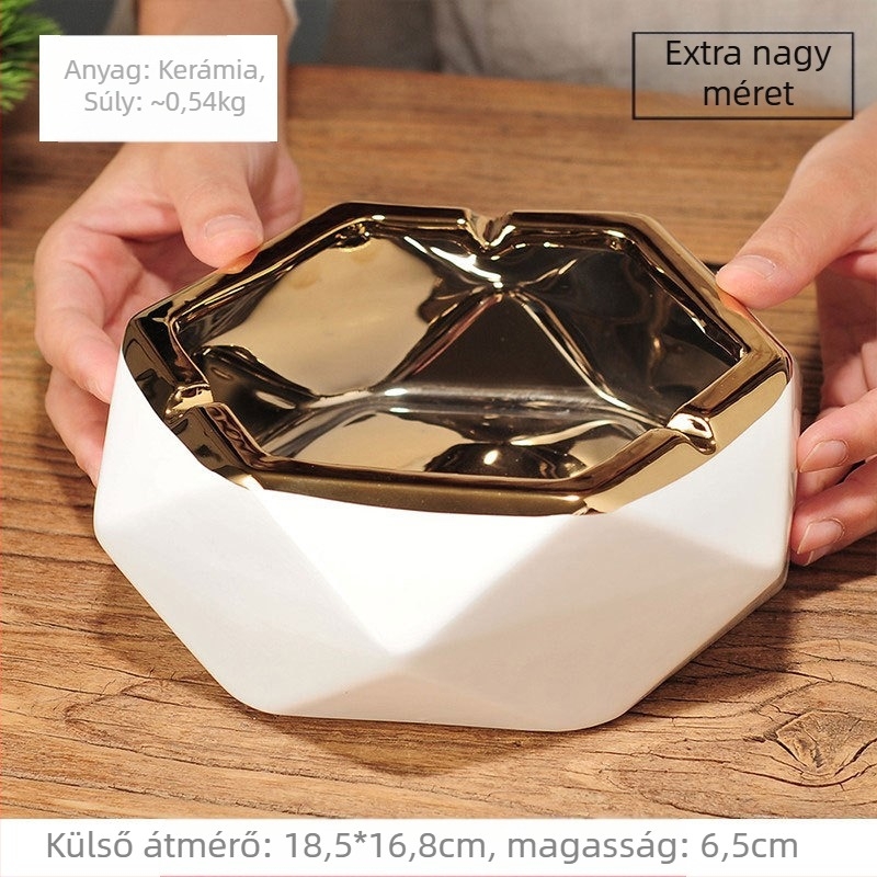 Kerámiából készült hamutál, Új kínai stílusú otthoni dekoráció, kávézóasztal és irodai díszítő elem, testreszabás elérhető — Pottery Exhibition (Home Accessories)