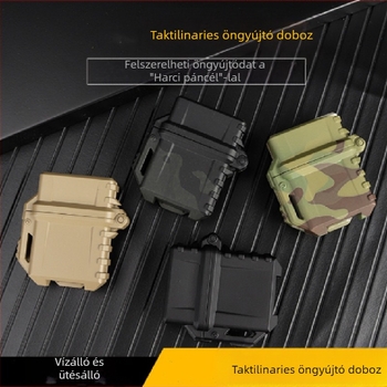 Általános taktikai öngyújtó ház kültéri használatra — vízálló, ütésálló kivitel, belső ZP mechanizmus, műanyag felépítés, testreszabható feldolgozás