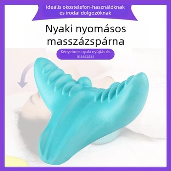 Edripin Nyaki gerinc masszázspárna – PU anyag, D-formájú nyaki párna, nyaki nyújtás és akupresszió, hordozható otthoni használatra