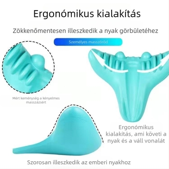 Edripin Nyaki gerinc masszázspárna – PU anyag, D-formájú nyaki párna, nyaki nyújtás és akupresszió, hordozható otthoni használatra
