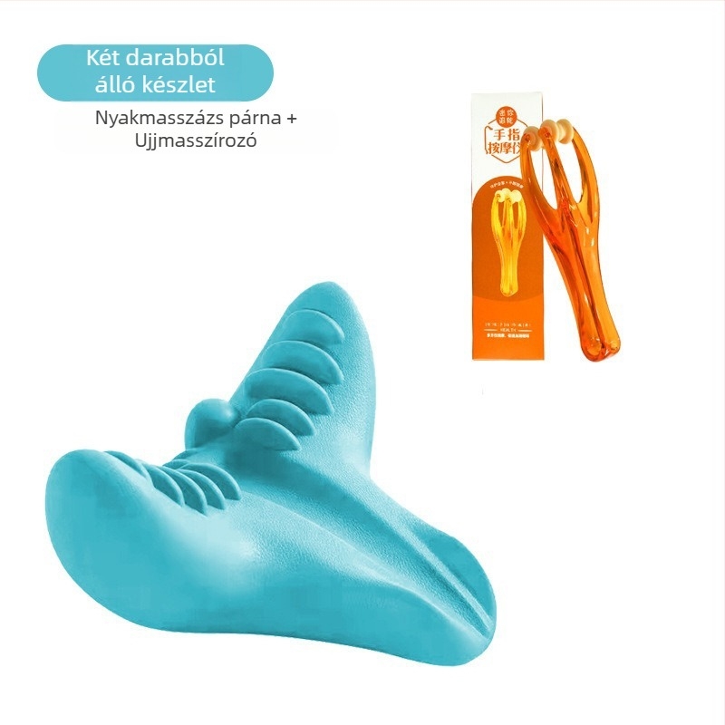 Edripin Nyaki gerinc masszázspárna – PU anyag, D-formájú nyaki párna, nyaki nyújtás és akupresszió, hordozható otthoni használatra
