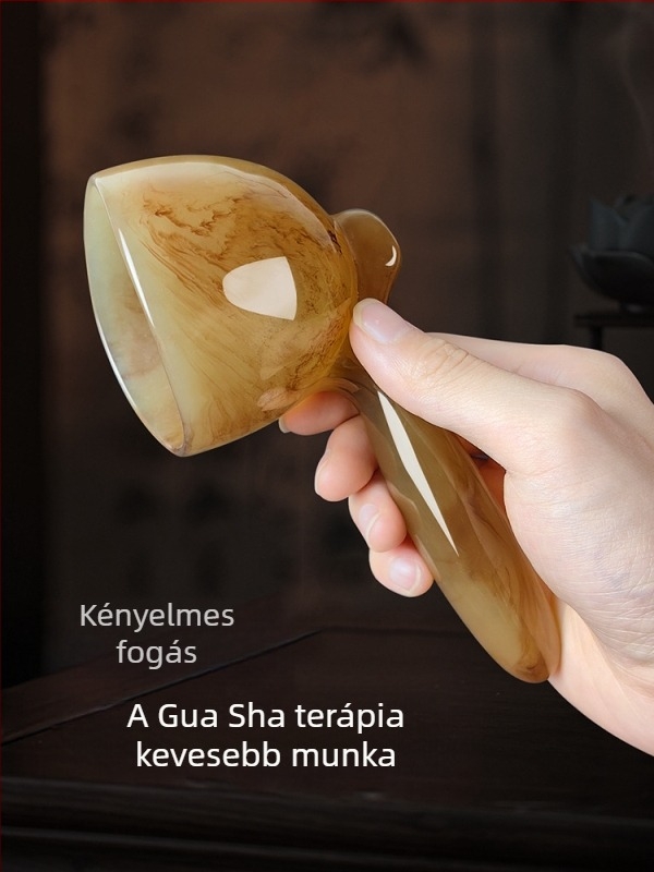 Meridián masszázs eszköz kaparó táblával és kefével – természetes gyanta, 140 g, Royal Hall, kézi teljes test masszázs