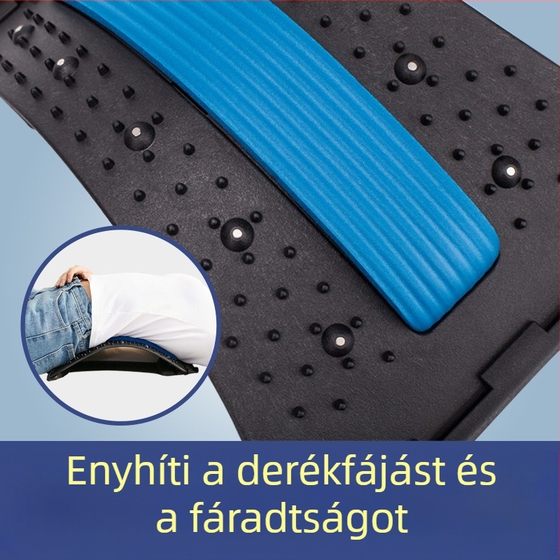 Ágyéki támasz masszázs párnával és nyújtó készülékkel