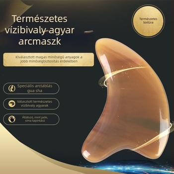 Gua sha tábla bivaly szarvából – arcra és testre használható masszázseszköz, arcfelvarrásra, univerzális a teljes testhez