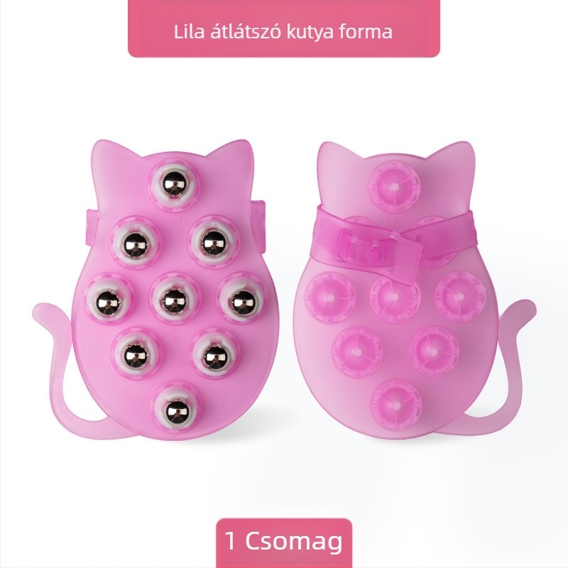 Hetes golyós masszázs kefével – kézi dagasztás hasra, derekre, hátra, karokra és lábakra