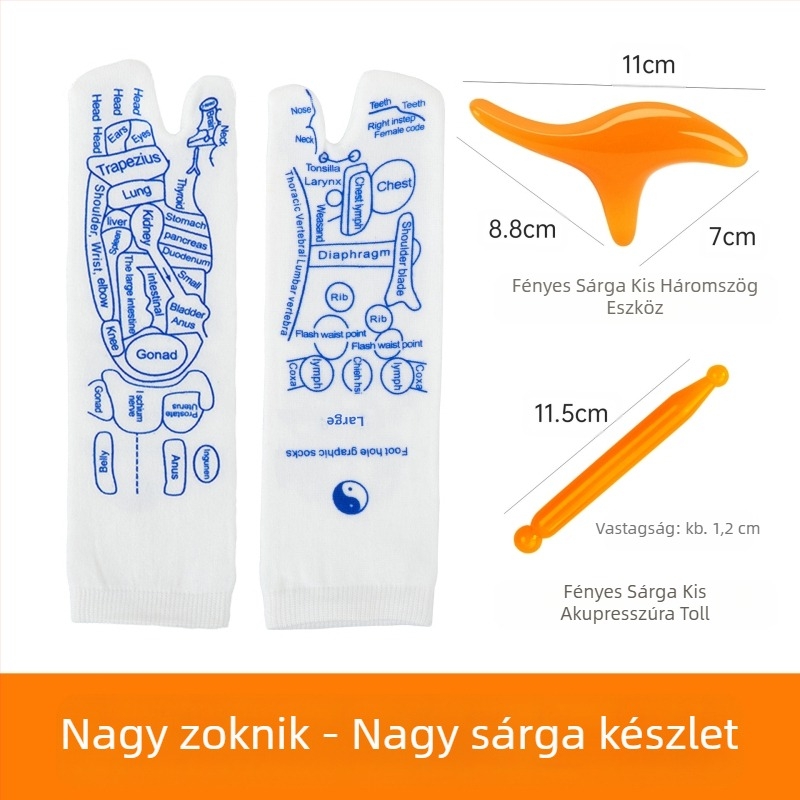 Akupunktúrás pont zoknik a talpreflexológiához – Edripin, Zhejiang Jinhua eredet, tömeg 25 g, csomagolás 100 db, egészségügyi masszázs