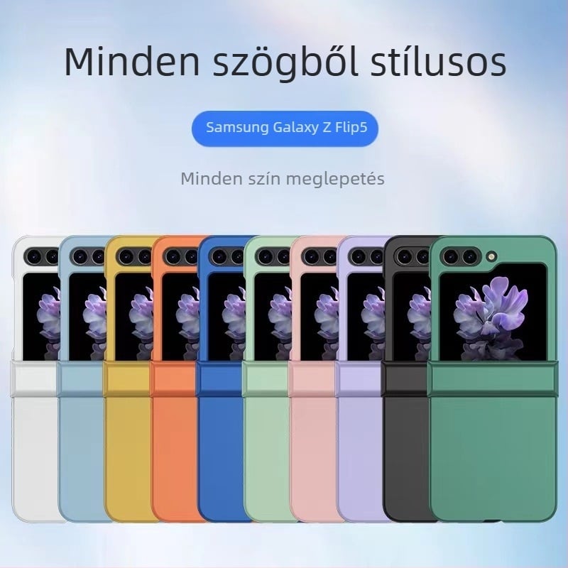 Samsung Z Fold3 és Z Flip5 TPU tok bőrhatású, háromrészes készlet, teljes lefedettségű ütésálló védelem