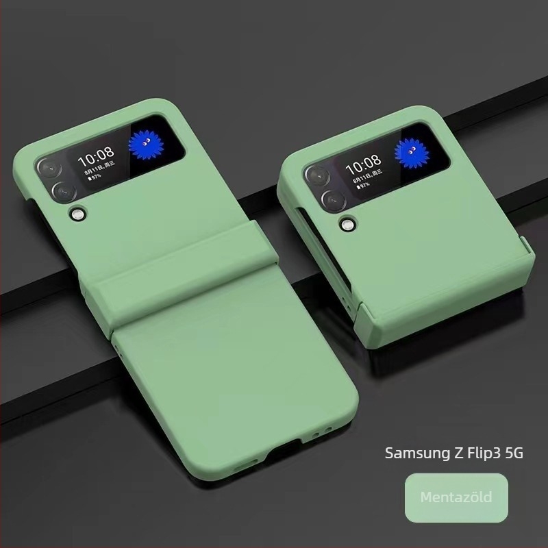 Samsung Z Fold3 és Z Flip5 TPU tok bőrhatású, háromrészes készlet, teljes lefedettségű ütésálló védelem