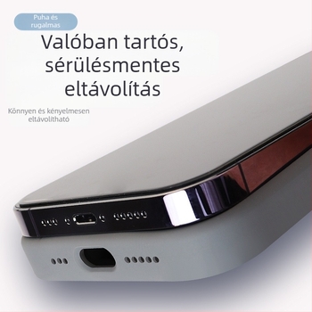 Valódi folyadék-szilíkonból készült tok teljes kameravédővel iPhone 14 Pro Max, iPhone 13 Pro és iPhone 12 modellgekhez — ütésálló