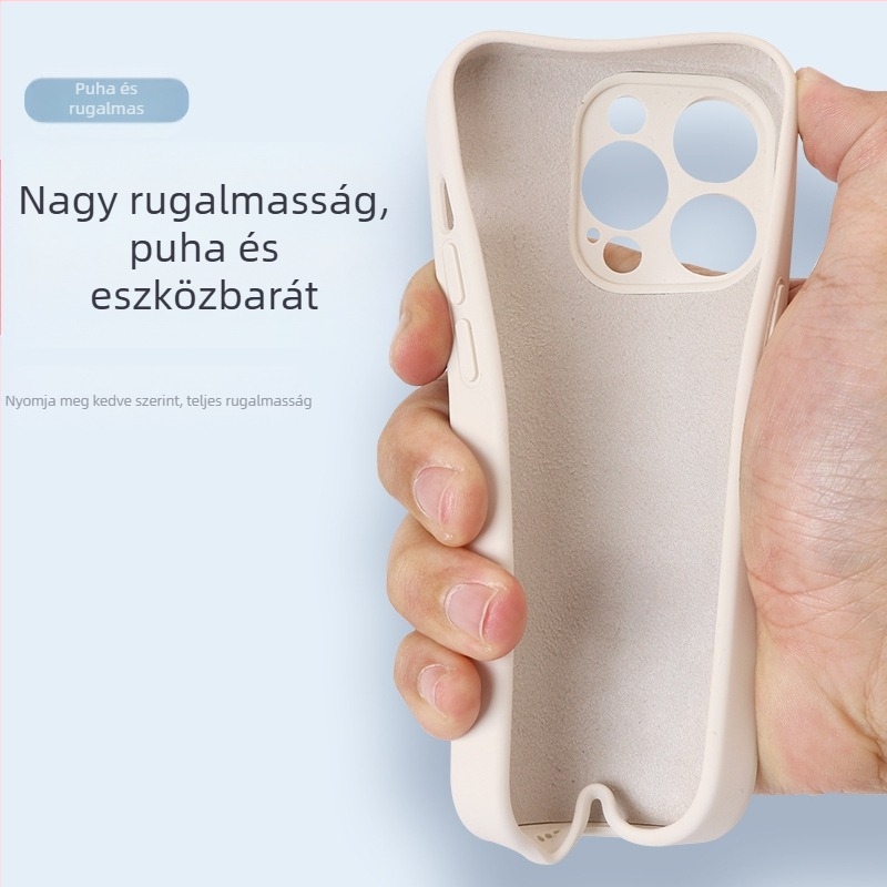 Valódi folyadék-szilíkonból készült tok teljes kameravédővel iPhone 14 Pro Max, iPhone 13 Pro és iPhone 12 modellgekhez — ütésálló