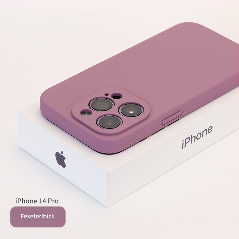 Valódi folyadék-szilíkonból készült tok teljes kameravédővel iPhone 14 Pro Max, iPhone 13 Pro és iPhone 12 modellgekhez — ütésálló