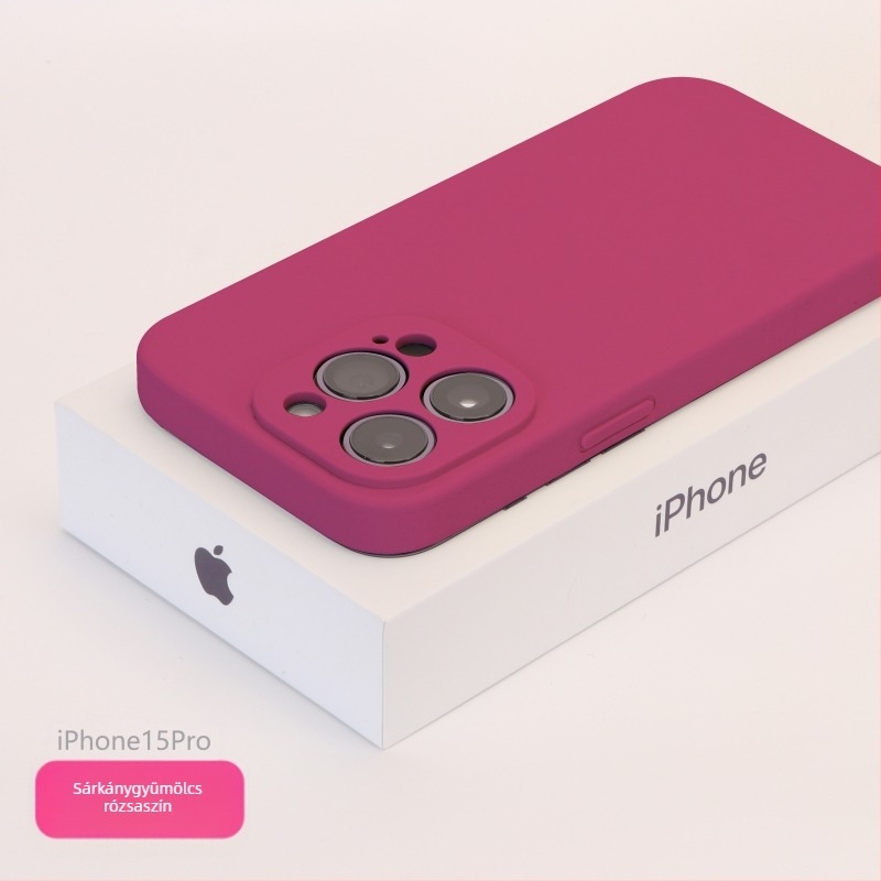 Valódi folyadék-szilíkonból készült tok teljes kameravédővel iPhone 14 Pro Max, iPhone 13 Pro és iPhone 12 modellgekhez — ütésálló