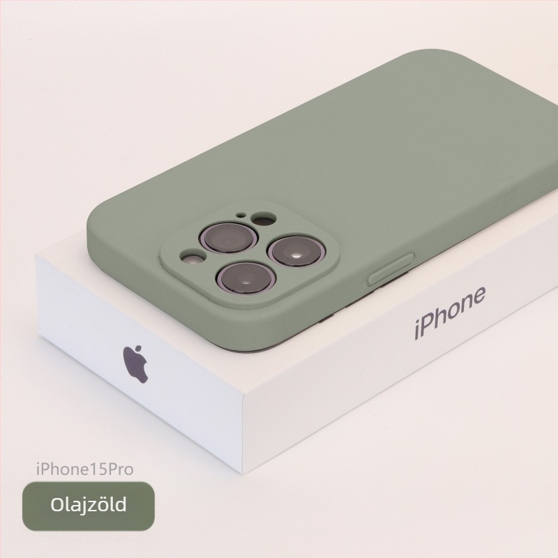 Valódi folyadék-szilíkonból készült tok teljes kameravédővel iPhone 14 Pro Max, iPhone 13 Pro és iPhone 12 modellgekhez — ütésálló