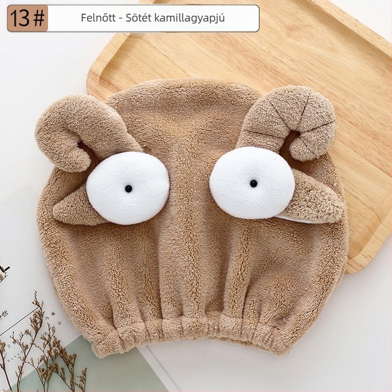 Gyermekeknek szóló hajszárítókupa korall fleece-ből, puha nedvszívó sapka aranyos bárány/angyal mintával, hímzett; Anyag: szuperfin rostok; Fő összetevő: poliészter rost; Szálak: 10; Testreszabható: igen; Súly: 50–79 g