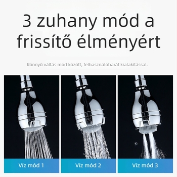 Zuhanyfej, ABS anyag, víztakarékos, falra szerelt kivitel, új kínai stílus