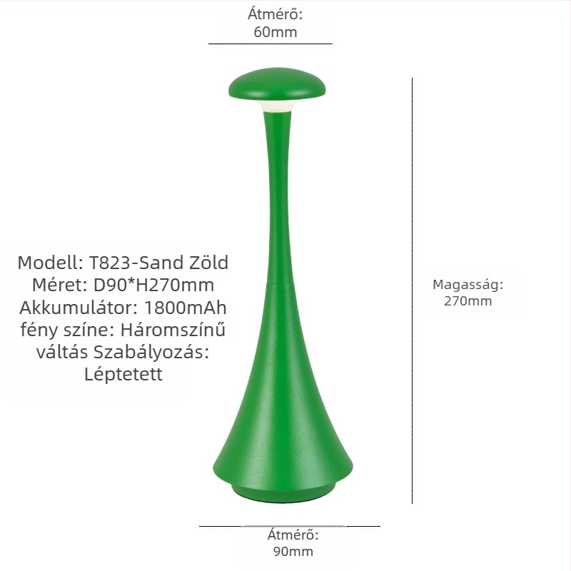 Hangulatvilágító éjjellámpa fém tartóval, modern minimalista stílus, modell T823, feszültség ≤36V