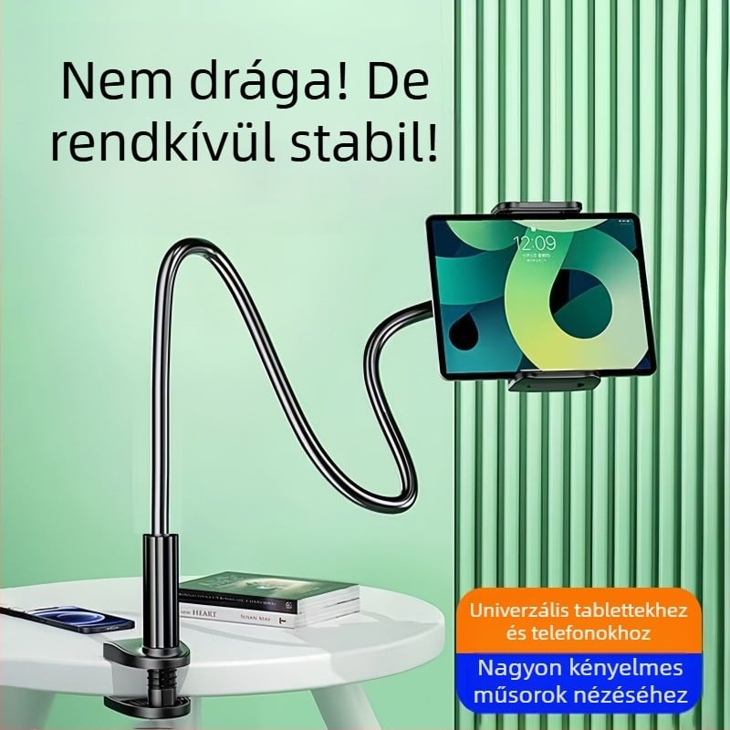 Asztali állvány tabletához és telefonhoz, univerzális, ötvözetből készült, testreszabható
