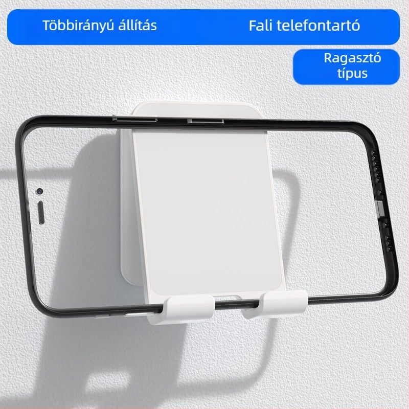 FDUN F-Y20 falra szerelhető telefontartó töltéssel, műanyag, univerzális stílus, testreszabás nem támogatott