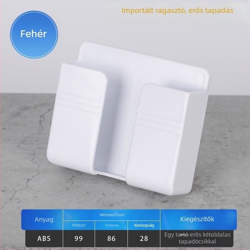 FDUN F-Y20 falra szerelhető telefontartó töltéssel, műanyag, univerzális stílus, testreszabás nem támogatott