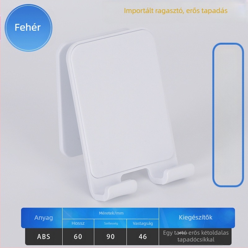 FDUN F-Y20 falra szerelhető telefontartó töltéssel, műanyag, univerzális stílus, testreszabás nem támogatott