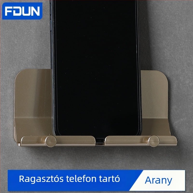 FDUN F-Y20 falra szerelhető telefontartó töltéssel, műanyag, univerzális stílus, testreszabás nem támogatott
