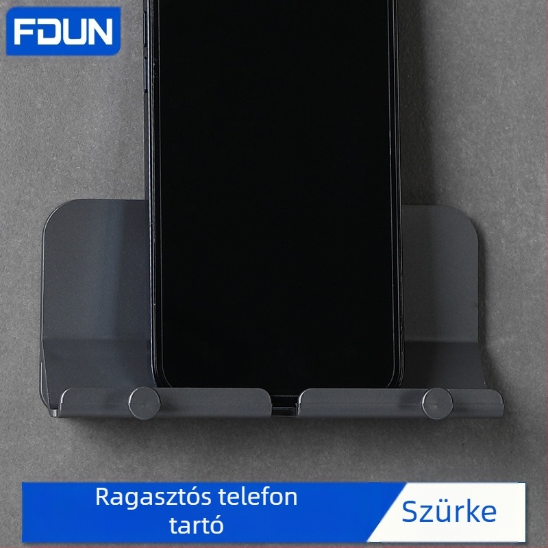 FDUN F-Y20 falra szerelhető telefontartó töltéssel, műanyag, univerzális stílus, testreszabás nem támogatott