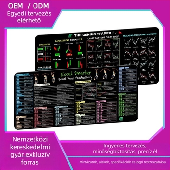 Egérpad természetes gumiból • csúszásmentes felület • hőtranszfer nyomtatás • nyomtatott logó • stílus: karikatúra / irodai asztali mat