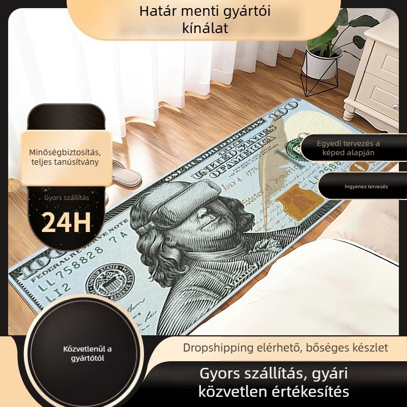 Dollár-mintás csúszásmentes négyzet alakú padlómat nappaliba, konyhába és fürdőszobába