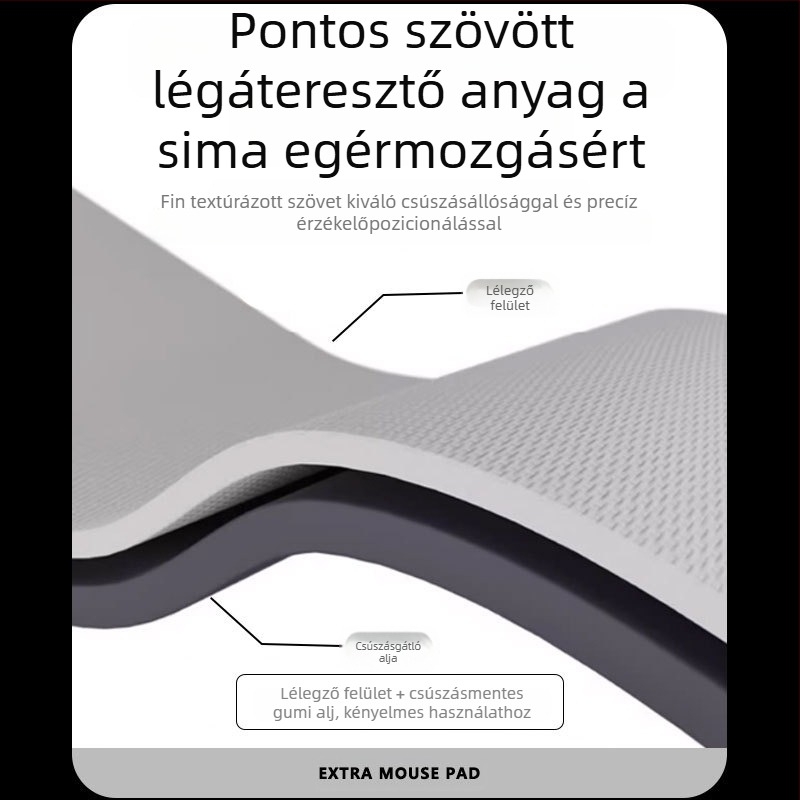 Nagy egérpad – csúszásmentes, természetes gumi alapanyagú, egyoldalas, hőtranszfer nyomtatás, Miyazaki-stílusú animáció