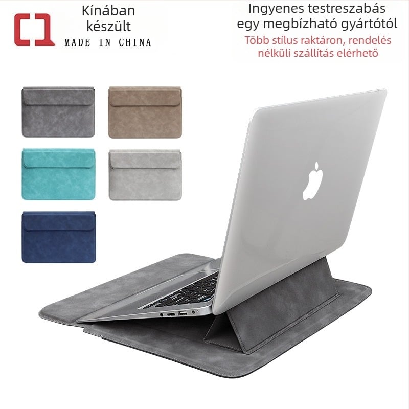 Notebooktáska fedeles nyitással; béléssel; belső számítógép-zseb; vízálló és ütésálló; üzleti clutch stílus