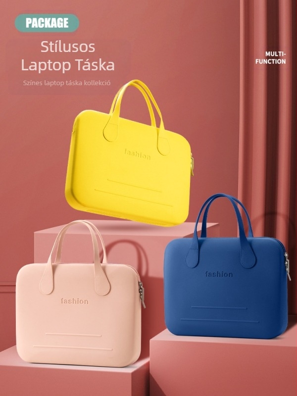 Laptop táska EVA burkolattal, terheléscsökkentő funkció, poliészter bélés, egyszínű minta