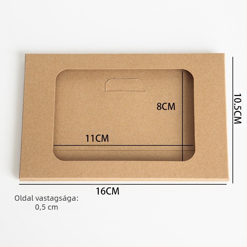Kraft papír boríték-stílusú postai és üdvözlőlap doboz ajándékcsomagoláshoz, alkalmas házavatóra és karácsonyra