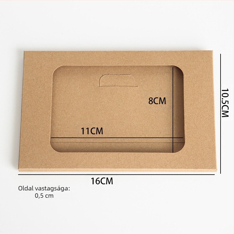 Kraft papír boríték-stílusú postai és üdvözlőlap doboz ajándékcsomagoláshoz, alkalmas házavatóra és karácsonyra
