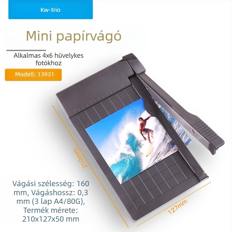 Kedeyou 13933K Papír- és fotóvágó, késes típusú, műanyag