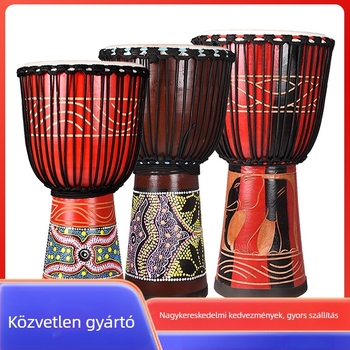 TMAX kézi dob, cseresznyefából, modell 0002132, kartoncsomagolás.