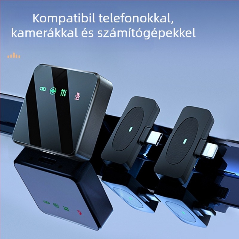 H12 Lavalier mikrofon élő adásokhoz és interjúkhoz, 20 Hz–20 kHz frekvenciasáv, SNR ≥70 dB, üzemidő 3–6 óra