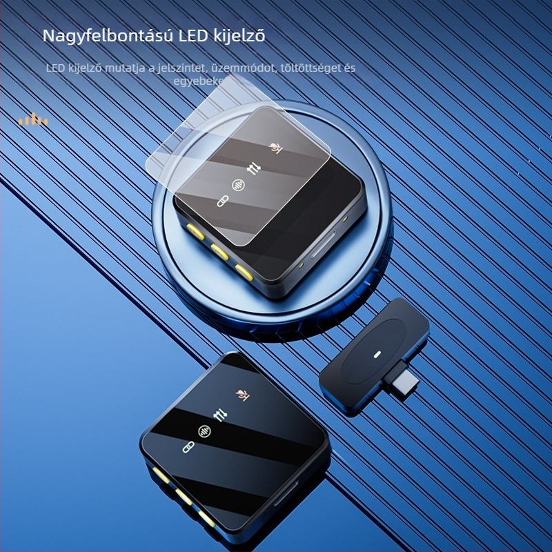 H12 Lavalier mikrofon élő adásokhoz és interjúkhoz, 20 Hz–20 kHz frekvenciasáv, SNR ≥70 dB, üzemidő 3–6 óra