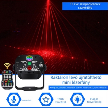 Mini lézerfény MN-R60 LED+lézer 5V IP20 beltérre