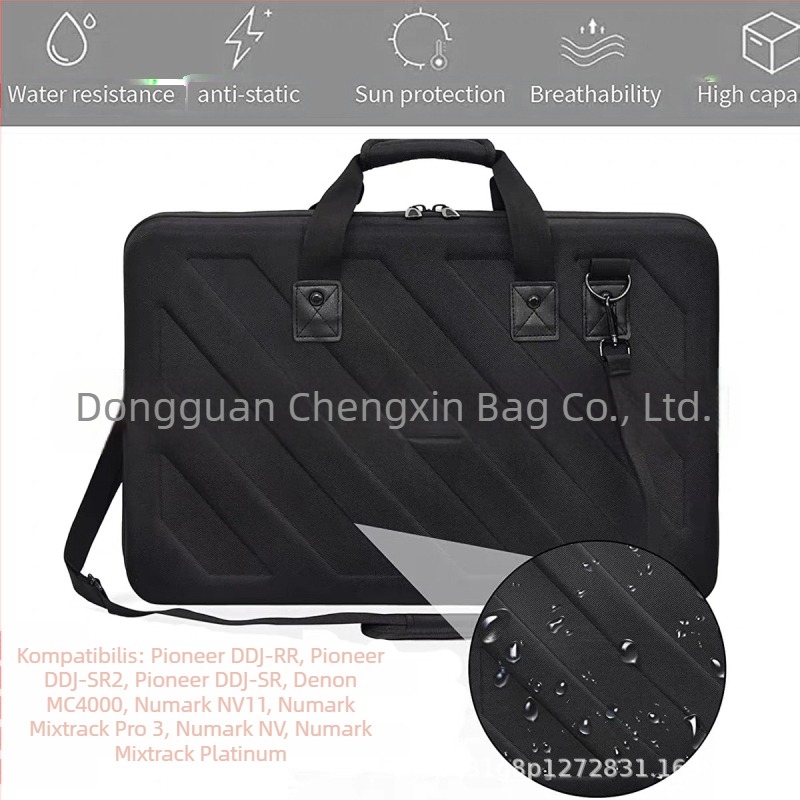 DJ berendezés tároló táska, EVA anyag, varrott kivitel, kompatibilis DJ berendezésekkel, súly 0,98 kg