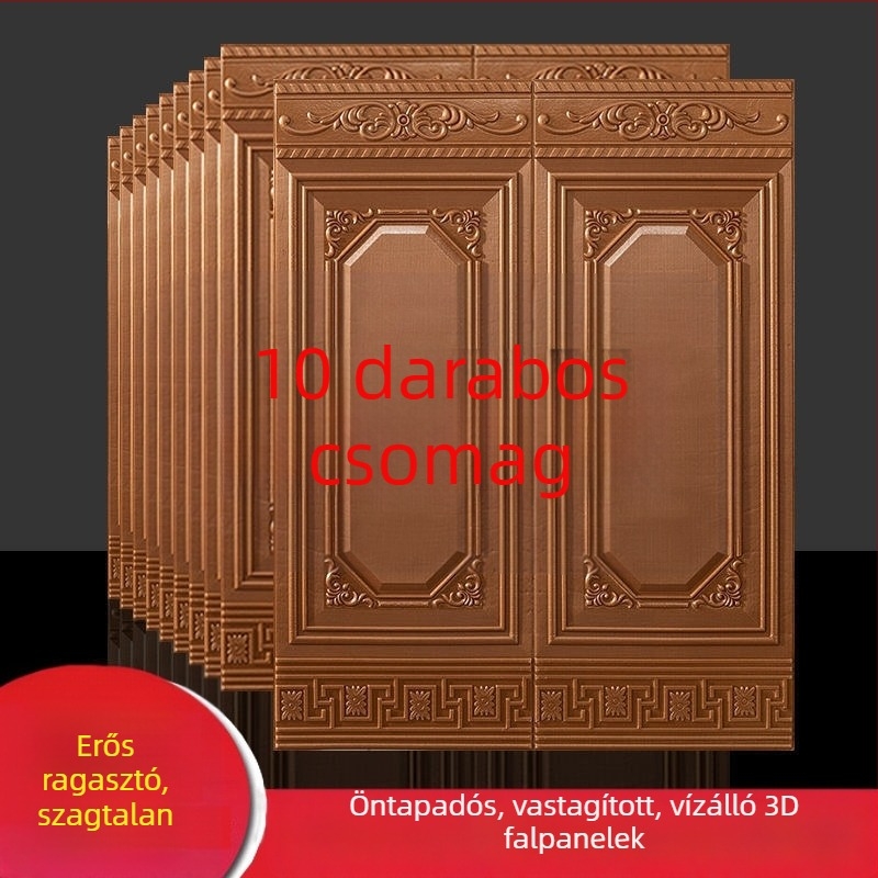 Vastagított, vízálló falpanel öntapadós 3D faldekorációval, ütésálló, alkalmas nappalira, üzletre, étteremre és folyosóra