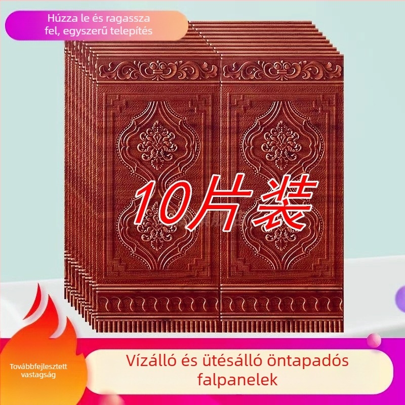 Vastagított, vízálló falpanel öntapadós 3D faldekorációval, ütésálló, alkalmas nappalira, üzletre, étteremre és folyosóra