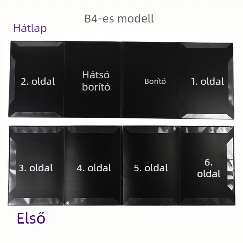 MX-108 hatszoldalas kotta-tartó, műanyagból, A4 kompatibilis, lemezvastagság 0,55 mm