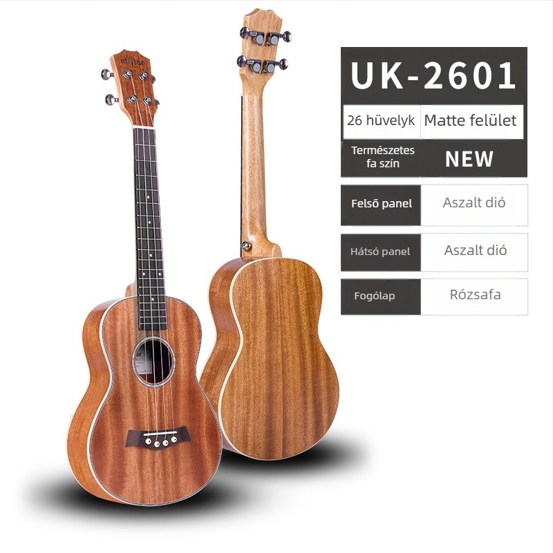 Ukulele Stiller 2301, származás Guizhou, Kína; csomagolás: egyenként kartondobozban csomagolva; alkalmas hangszerként