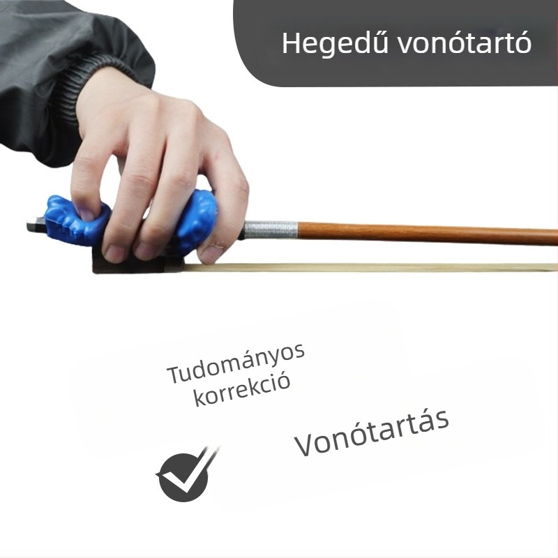 Hegedűvonó fogás korrigáló, kézhelyesbítő, szilikon, környezetbarát, kezdőknek és profiknak