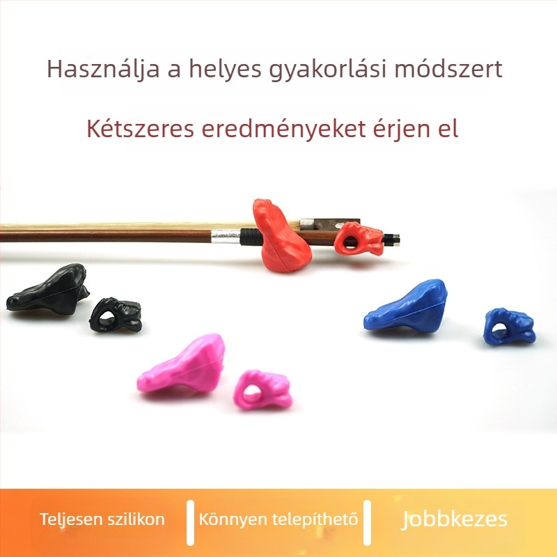 Hegedűvonó fogás korrigáló, kézhelyesbítő, szilikon, környezetbarát, kezdőknek és profiknak
