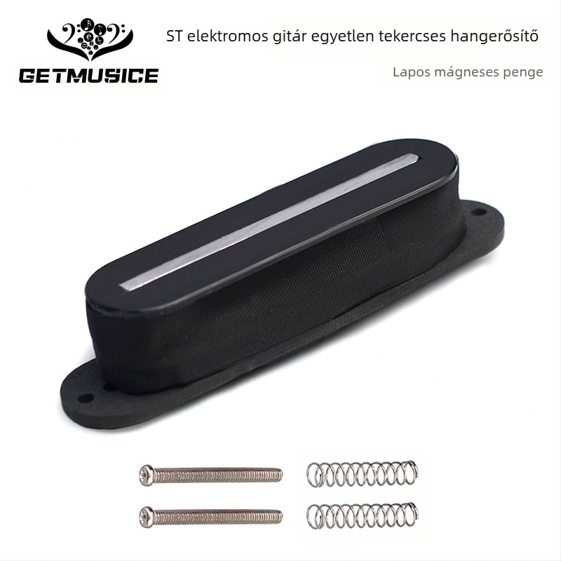 ST elektromos gitár pickup, single-coil, penge-stílus, mágneses pólusok, kerámiamagnet, árnyékolt
