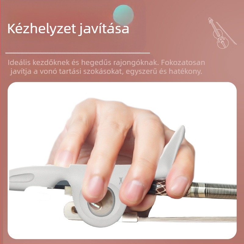 Hegedű íj fogó ortotikus – szilikon, kezdőknek és gyerekeknek, bal és jobb kéz, DBAO
