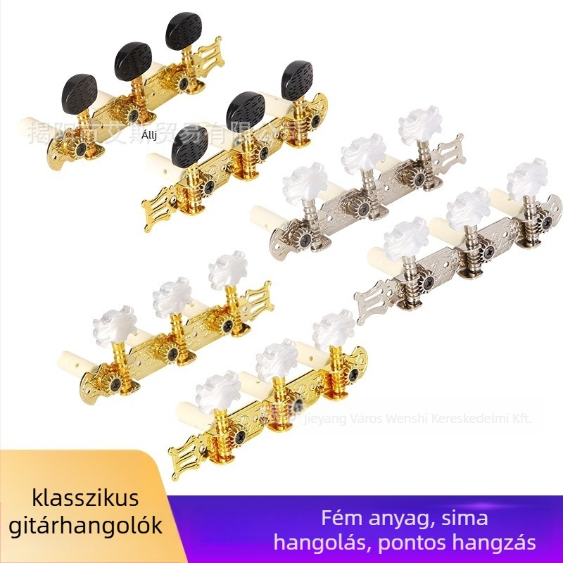 Klasszikus gitár hangoló gombok — fém és műanyag, márka Xirte, modell Open tuning knobs
